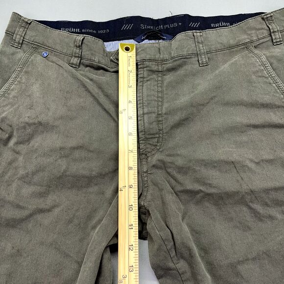 Bruhl Pants Mens Size 36 Regular Grey Cotton Stretch Plus Jean Chino Zip Fly - Picture 4 of 14
